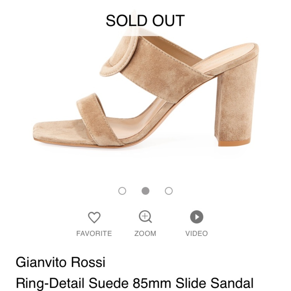 Gianvito Rossi 85mm Suede Slide Sandals - Picture 7 of 8